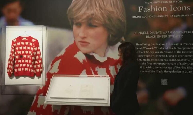 The renowned black sheep sweater worn by Princess Diana was recently sold at auction for a staggering $1.1 million